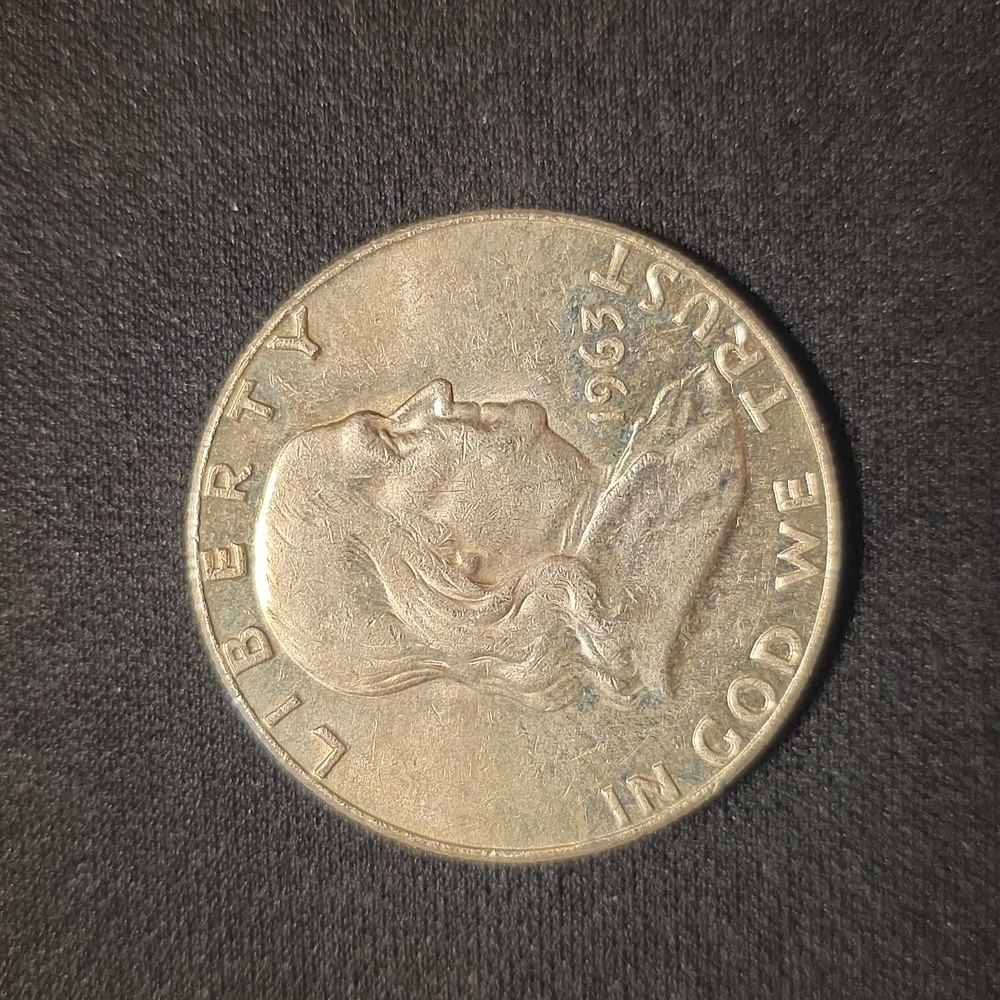 Vintage 1963 Silver Franklin Half Dollar